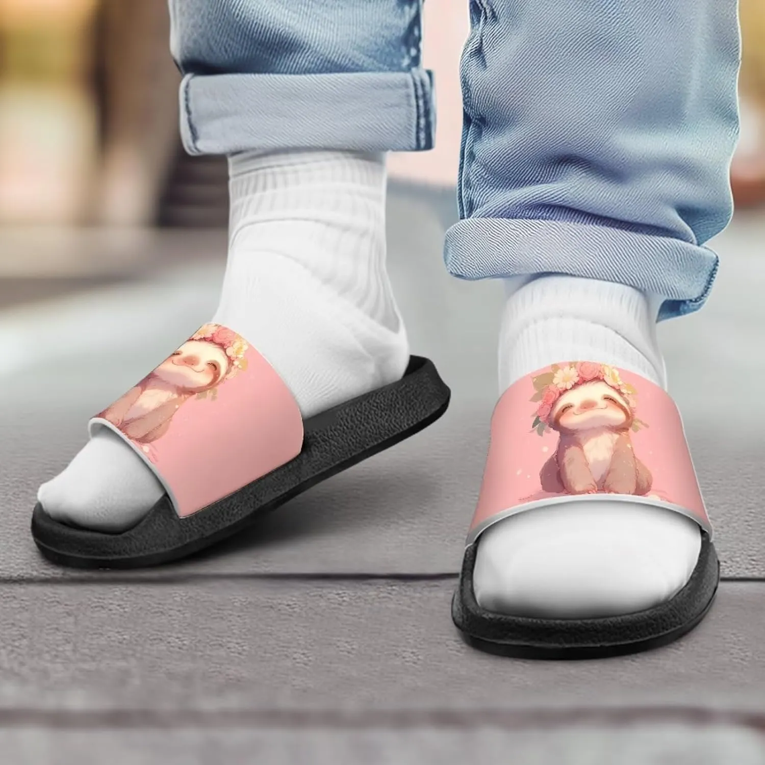 Slides for Girls Slides for Girls Toddler Slippers Shower Bathroom Non-Slip Open Toe Super Comfy Home House Slide Sandals