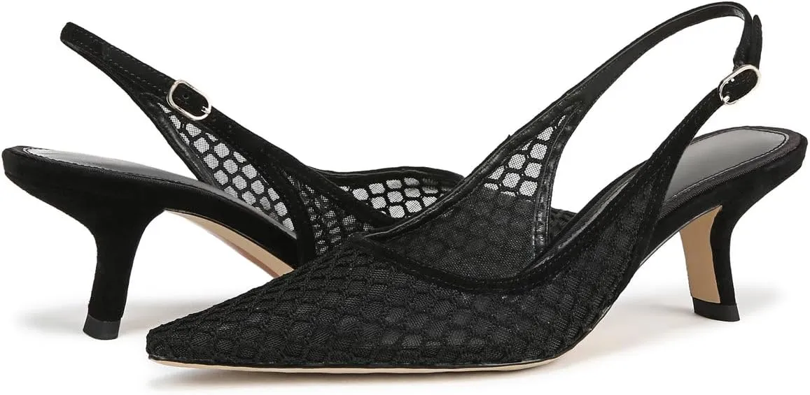 Slingback Pumps for Women Pointed Toe Heels Slip on Kitten Heels Sandals Dress Party Wedding