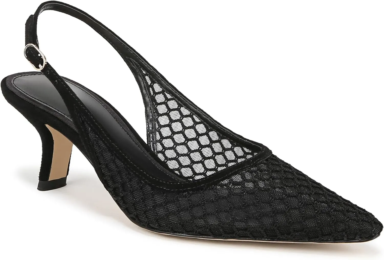 Slingback Pumps for Women Pointed Toe Heels Slip on Kitten Heels Sandals Dress Party Wedding