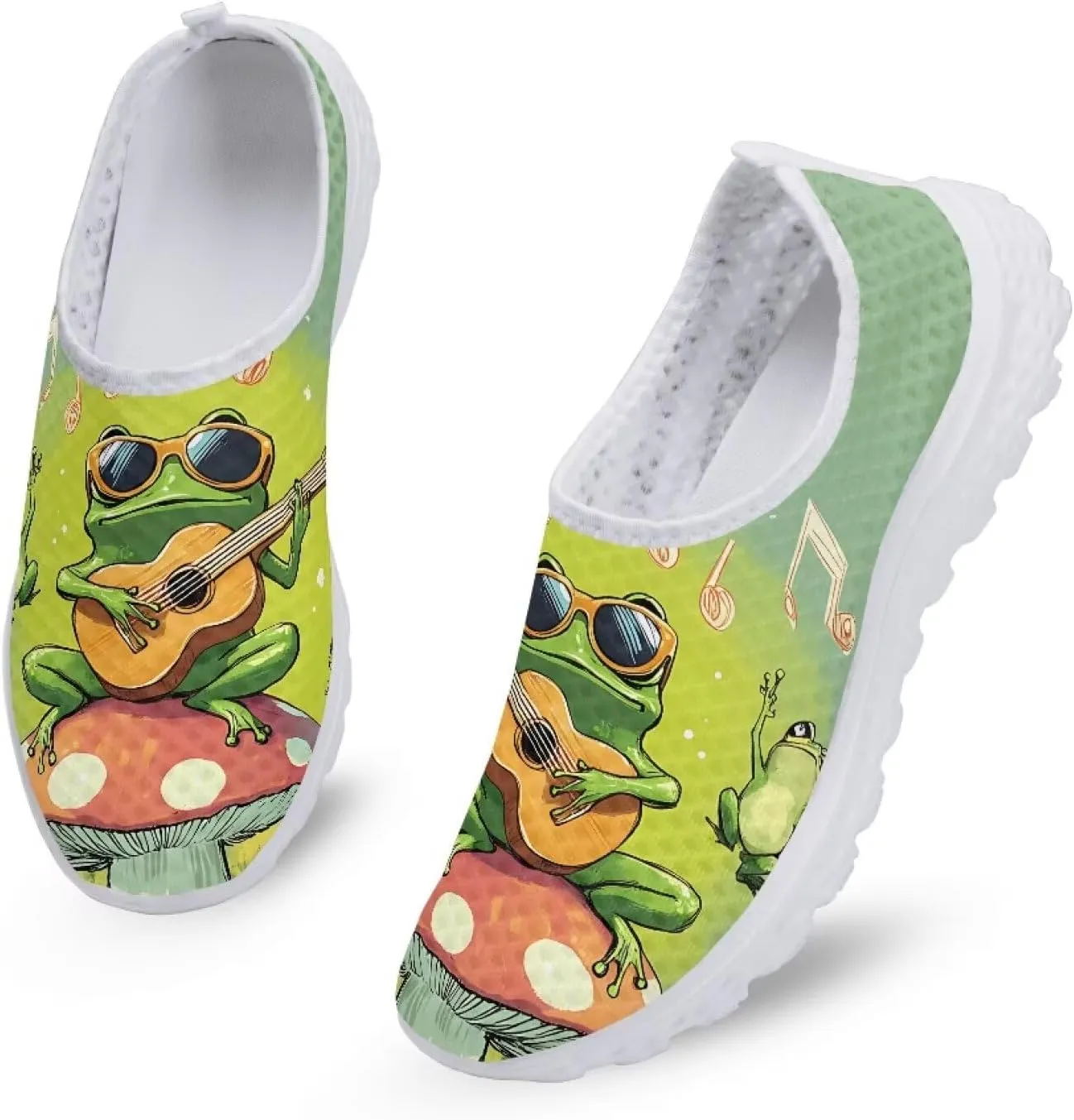 Slip On Walking Shoes for Womens Breathable Running Tennis Sneakers Comfort Anti-Slip Athletic Shoe for Travel Size 5.5-11.5 White Sole