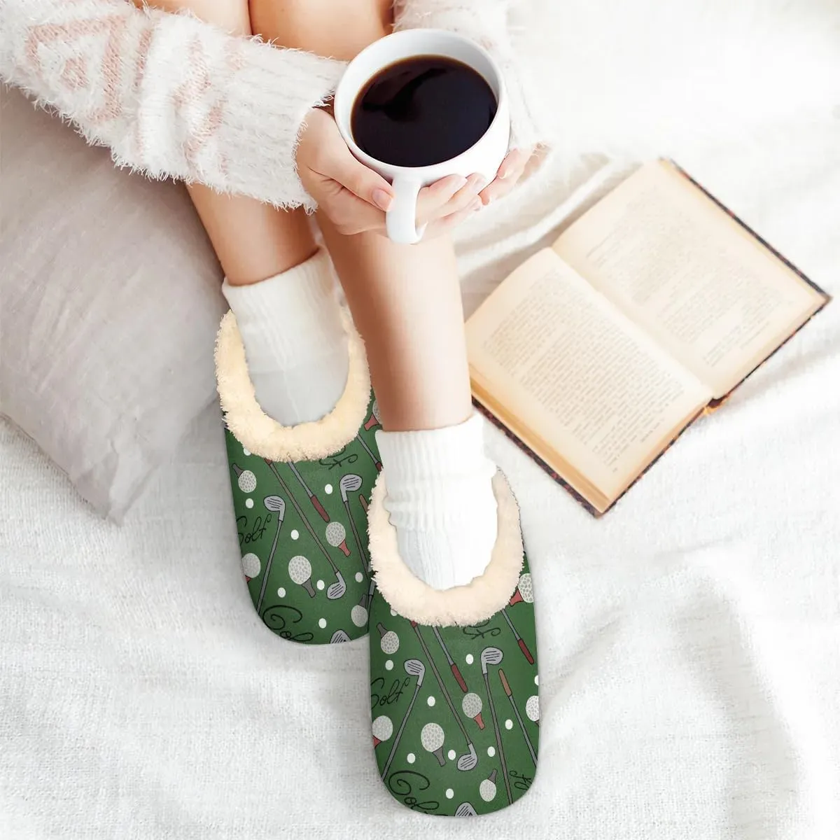 Slipper for Women Men, Fuzzy Memory Foam House Slippers Soft Cozy Warm Closed Back Slippers Lightweight Non-Slip Home Shoes Indoor Slippers