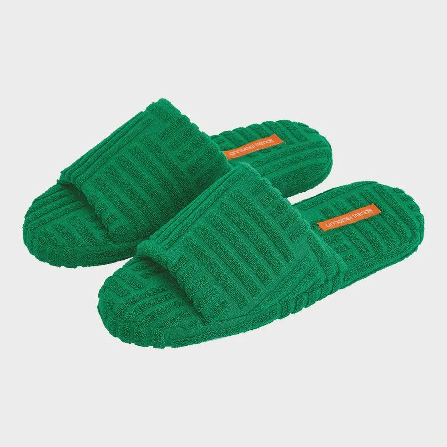 Slipper - Terry Slide - Green