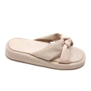 slipper tied with a knot - beige
