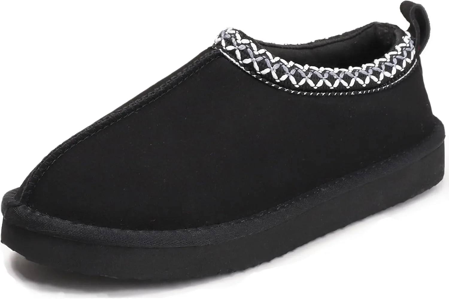 Slippers for Women Genuine Suede Water Resistant Women's Slippers with Memory Foam and Faux Fur Lining Comfy Slippers Gifts for Women Footwear