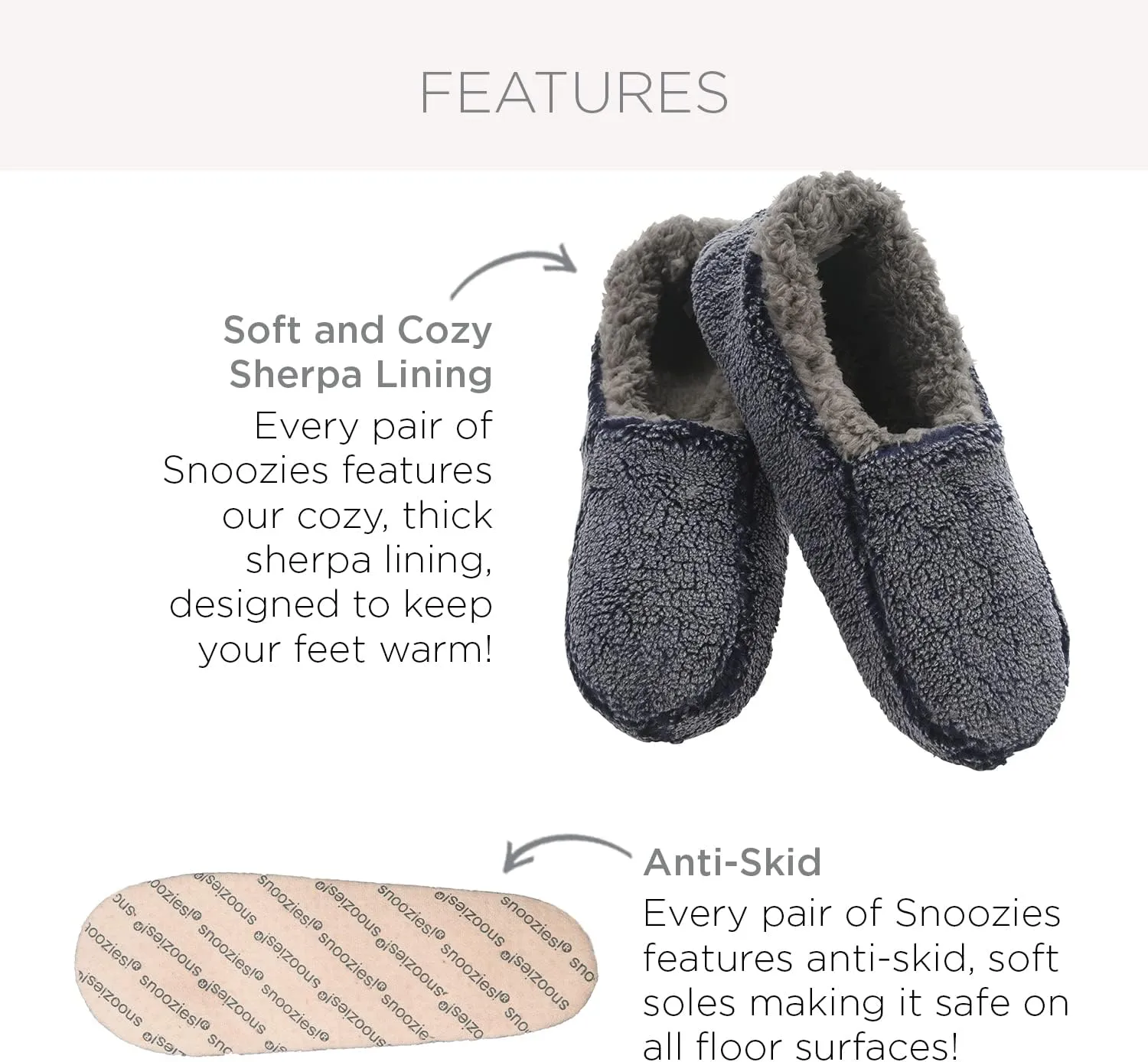 Snoozies Corduroy Slippers for Men Non-Skid, Comfy Sherpa-Lined Men Slippers House Shoes, Gifts for Him