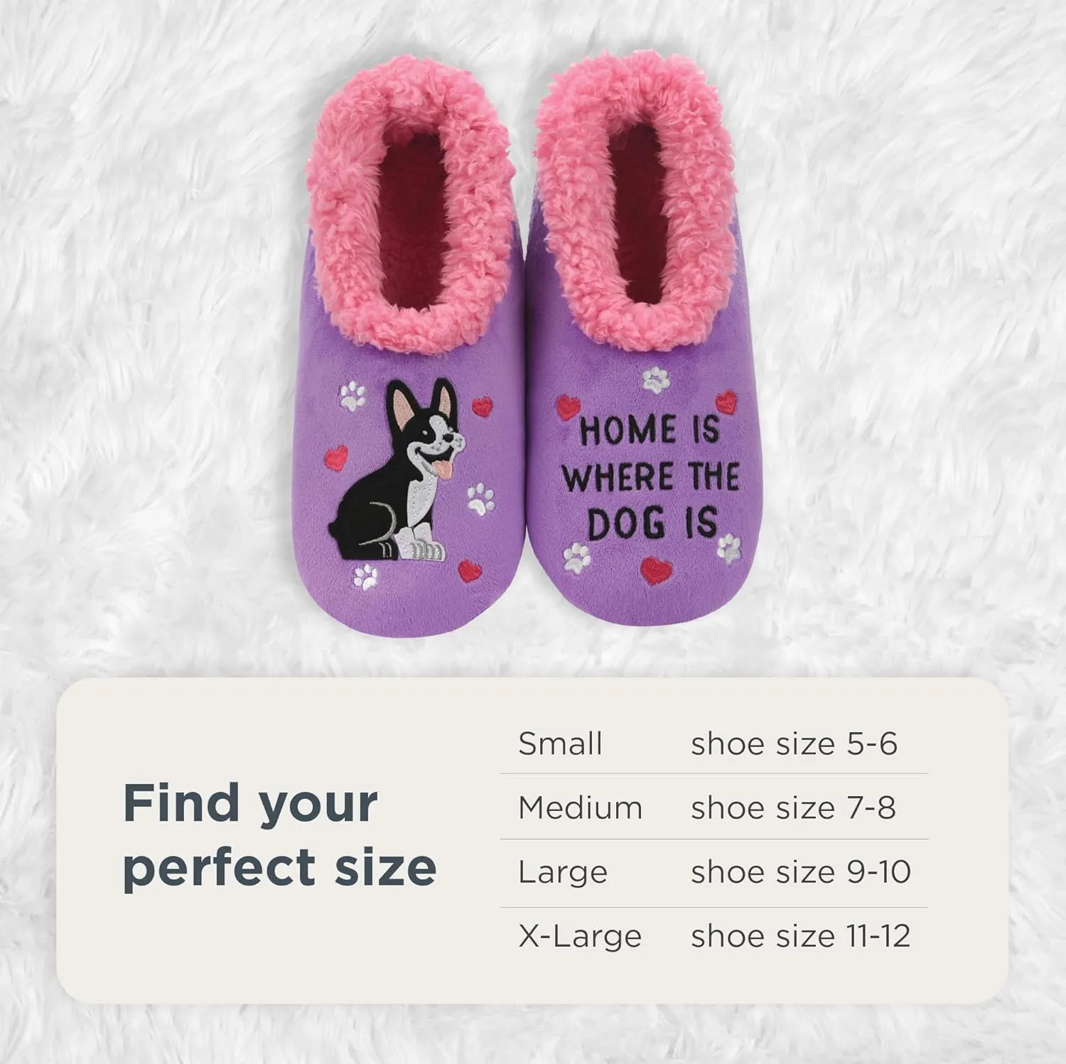 Snoozies Pairable Slipper Socks - Funny House Slippers for Women, Non-Slip Fuzzy Slipper Socks