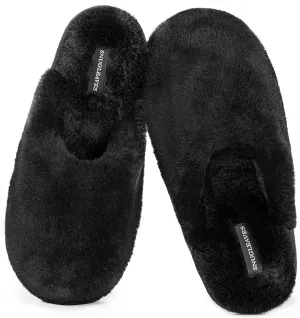 Snug Leaves Women's Fuzzy Scuff Slippers Soft Comfy Memory Foam Non-slip Indoor House Shoes