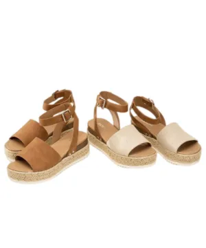 SODA TOPIC-S ESPADRILLE ANKLE STRAP SANDALS