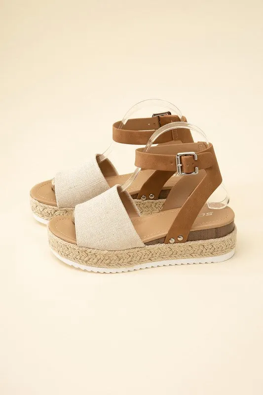 SODA TOPIC-S ESPADRILLE ANKLE STRAP SANDALS