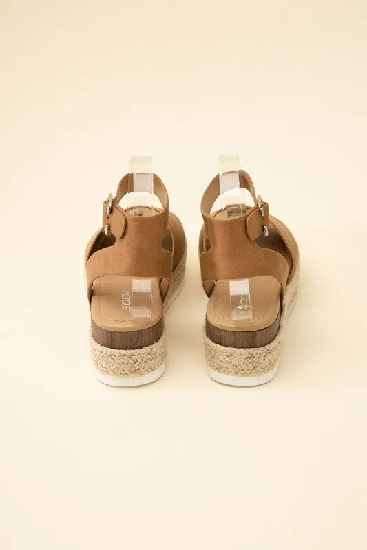 SODA TOPIC-S ESPADRILLE ANKLE STRAP SANDALS