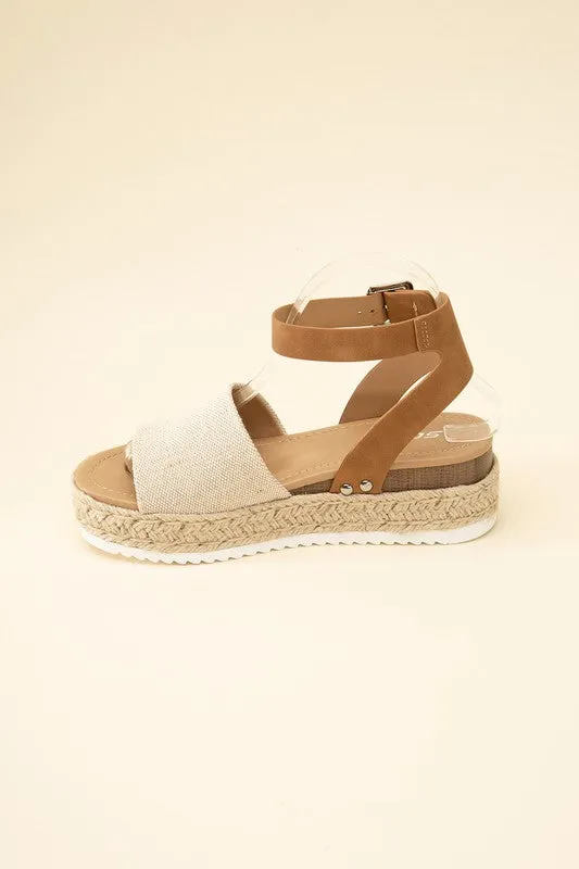 SODA TOPIC-S ESPADRILLE ANKLE STRAP SANDALS