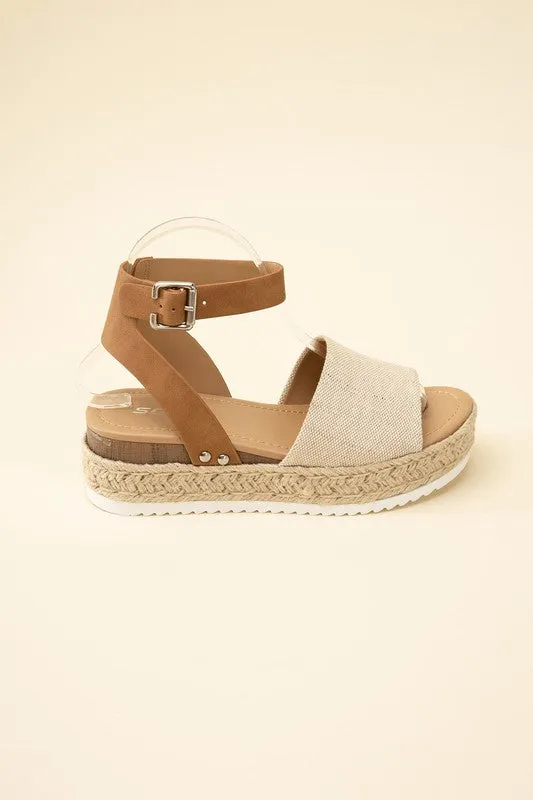 SODA TOPIC-S ESPADRILLE ANKLE STRAP SANDALS