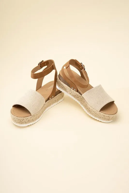 SODA TOPIC-S ESPADRILLE ANKLE STRAP SANDALS