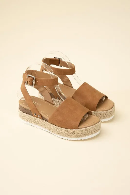 SODA TOPIC-S ESPADRILLE ANKLE STRAP SANDALS