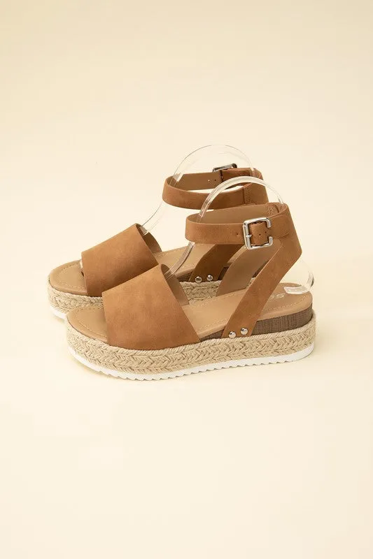 SODA TOPIC-S ESPADRILLE ANKLE STRAP SANDALS