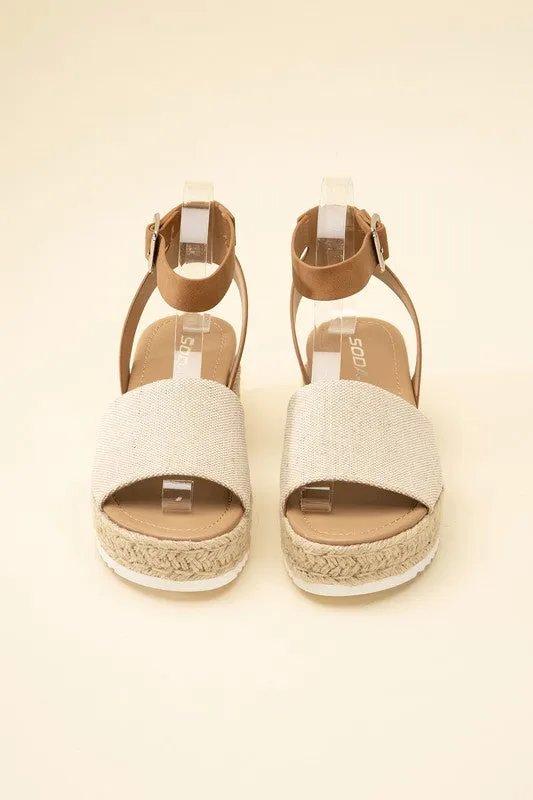SODA TOPIC-S ESPADRILLE ANKLE STRAP SANDALS