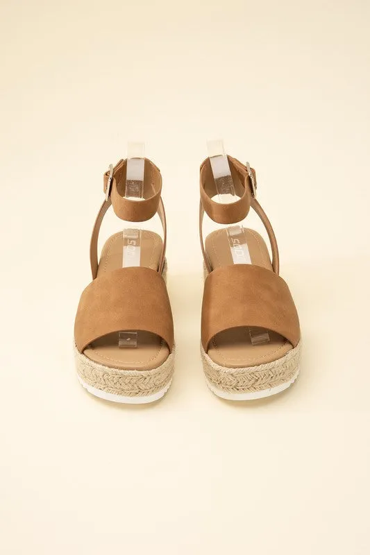 SODA TOPIC-S ESPADRILLE ANKLE STRAP SANDALS