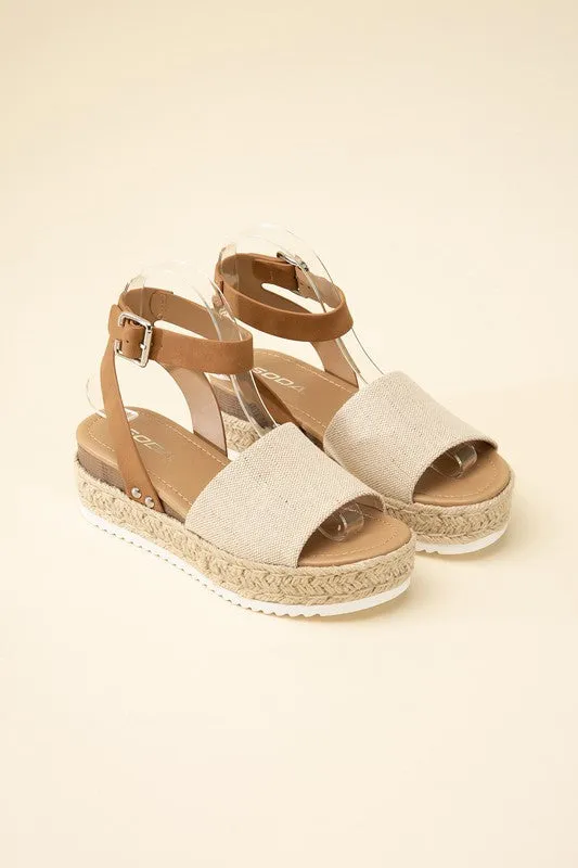 SODA TOPIC-S ESPADRILLE ANKLE STRAP SANDALS