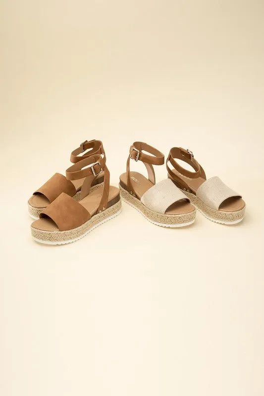 SODA TOPIC-S ESPADRILLE ANKLE STRAP SANDALS