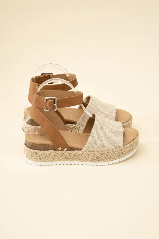 SODA TOPIC-S ESPADRILLE ANKLE STRAP SANDALS