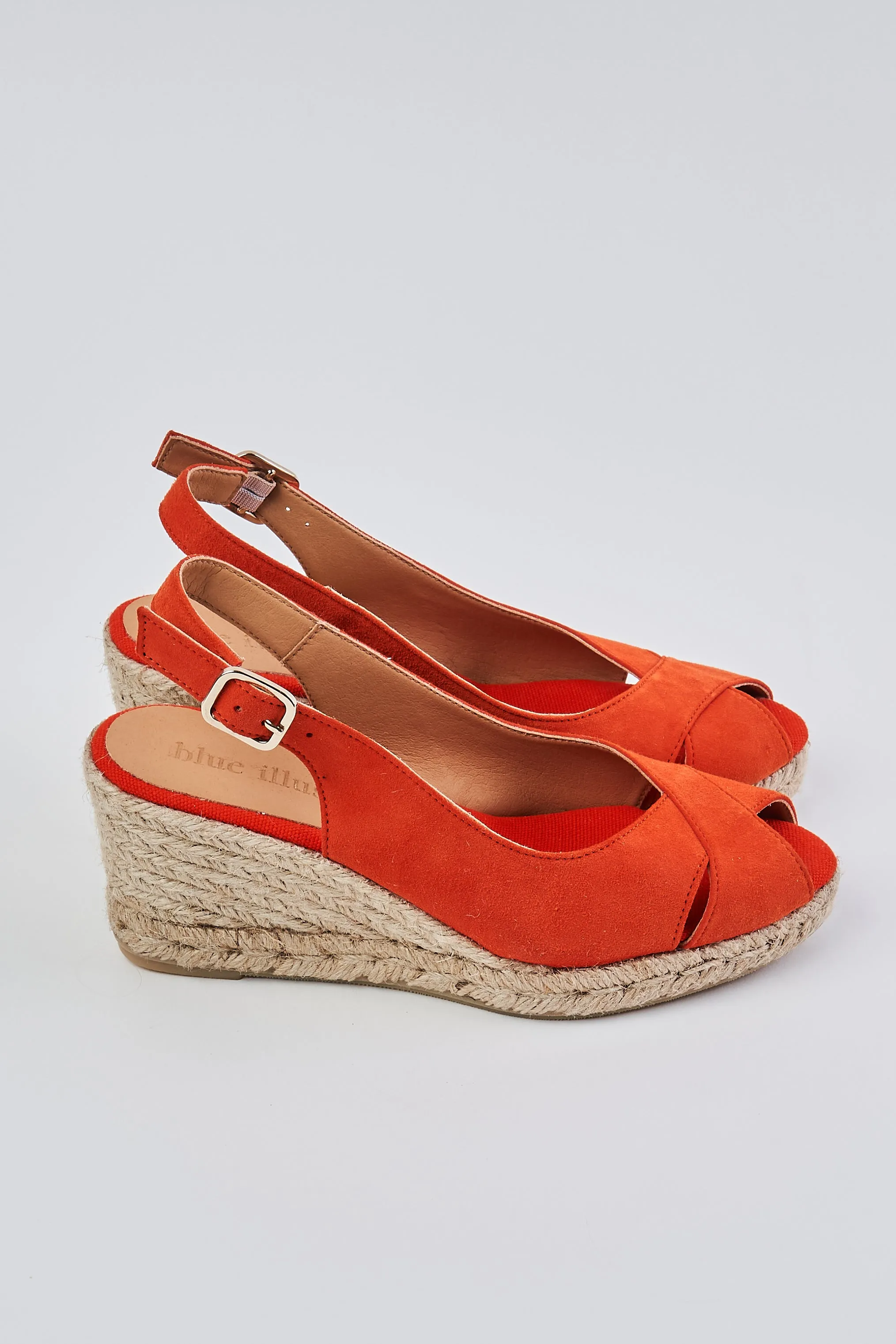 Sofia Suede Espadrille - Orange