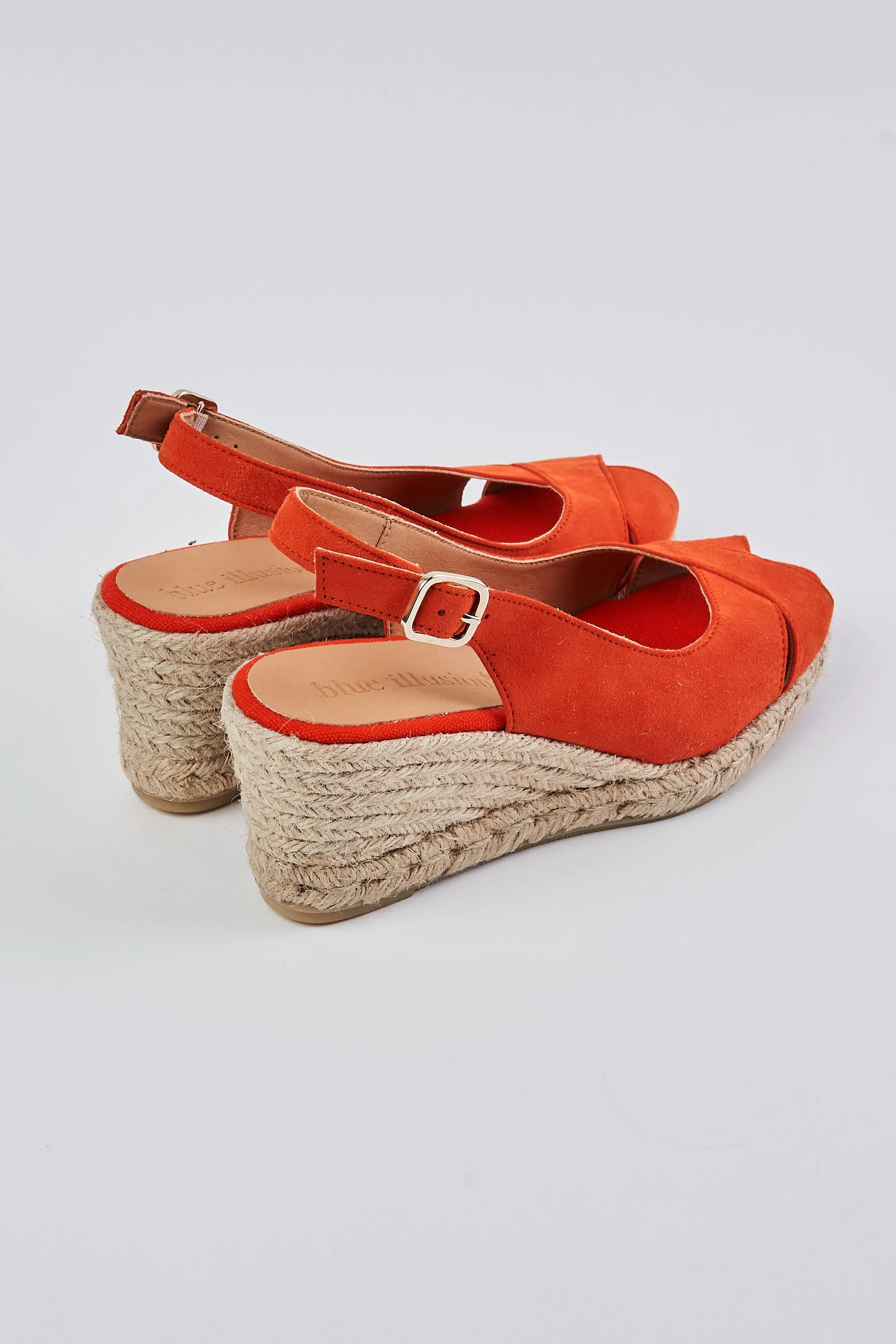 Sofia Suede Espadrille - Orange