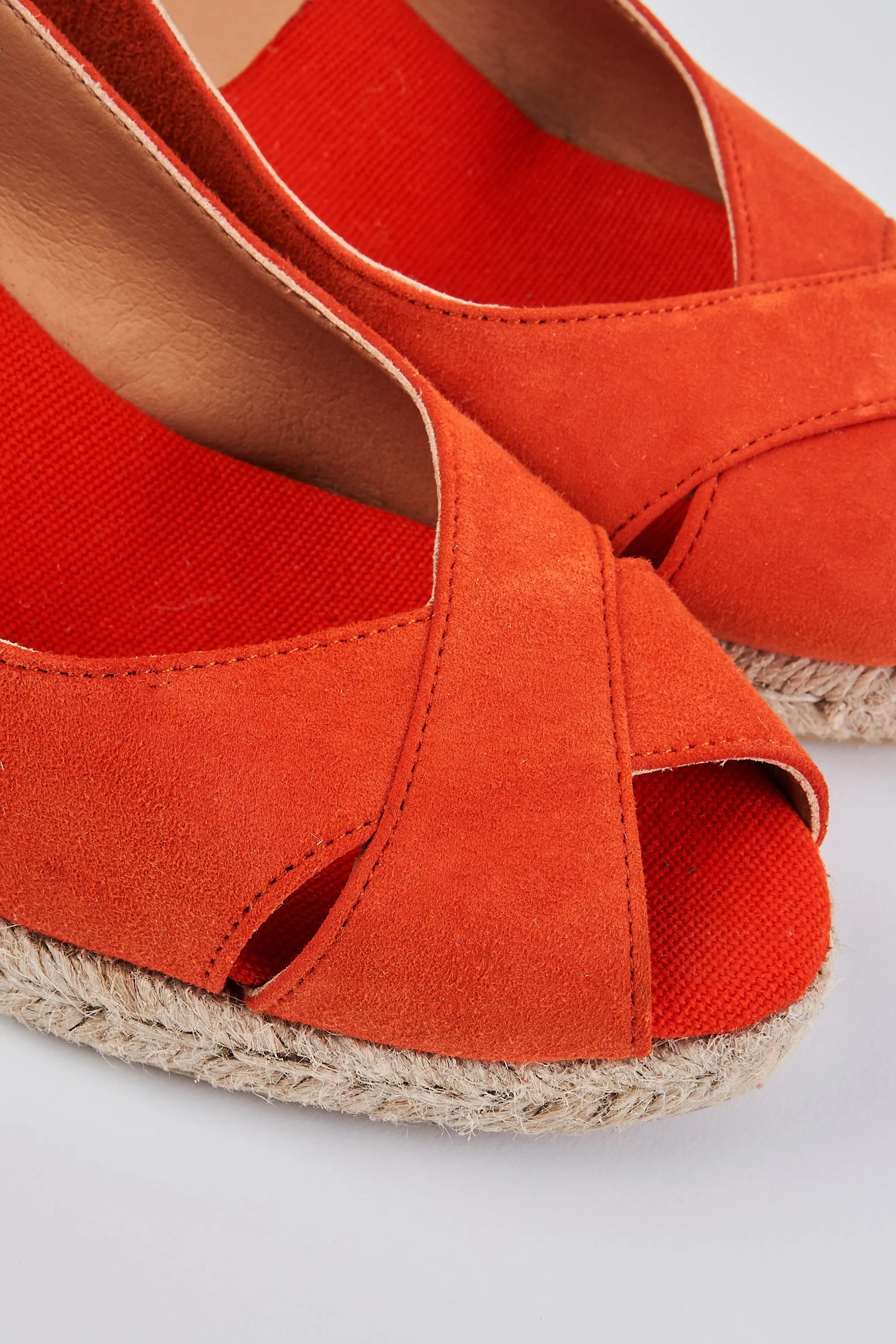 Sofia Suede Espadrille - Orange