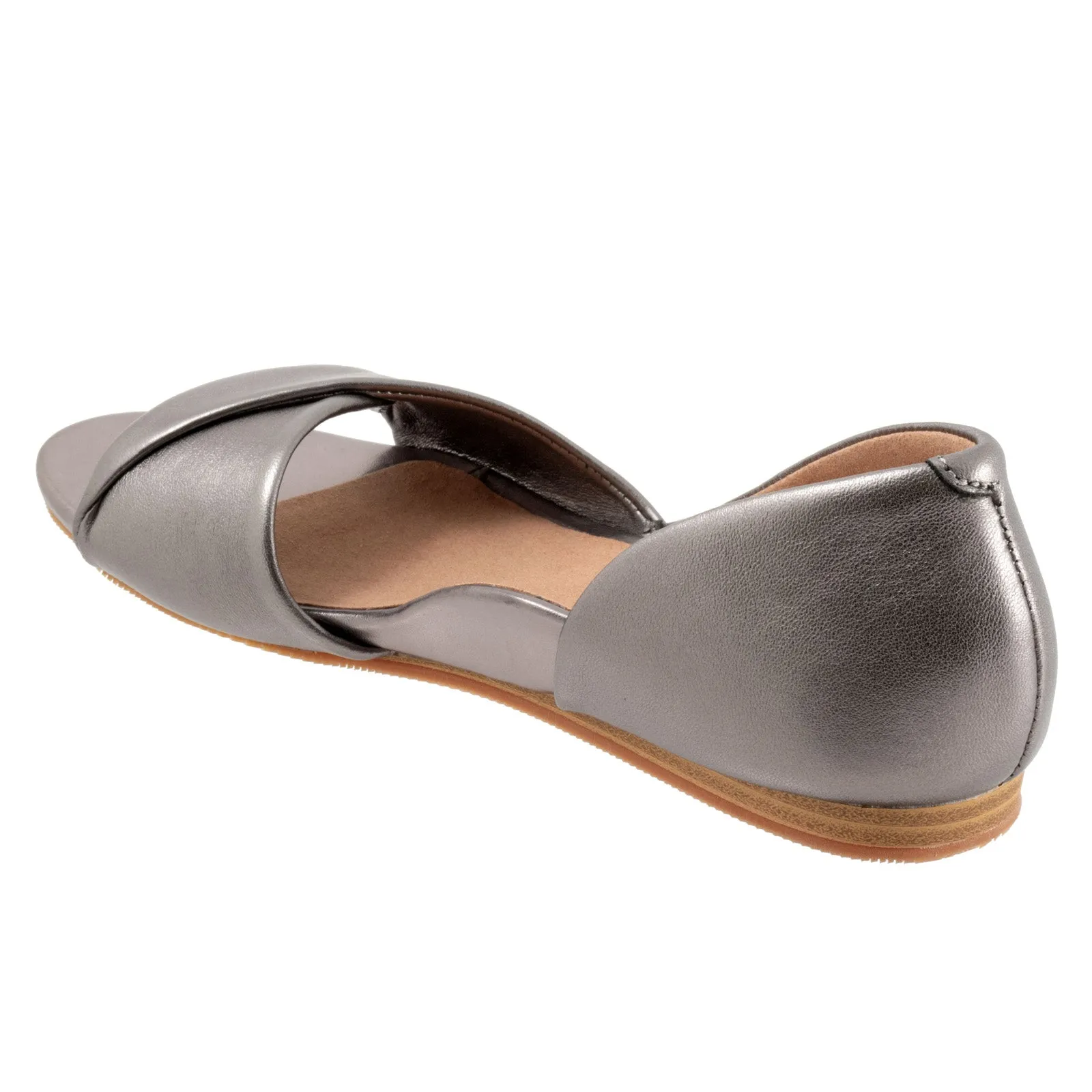 Softwalk Cypress S2307-043 Womens Gray Wide Leather Loafer Flats Shoes