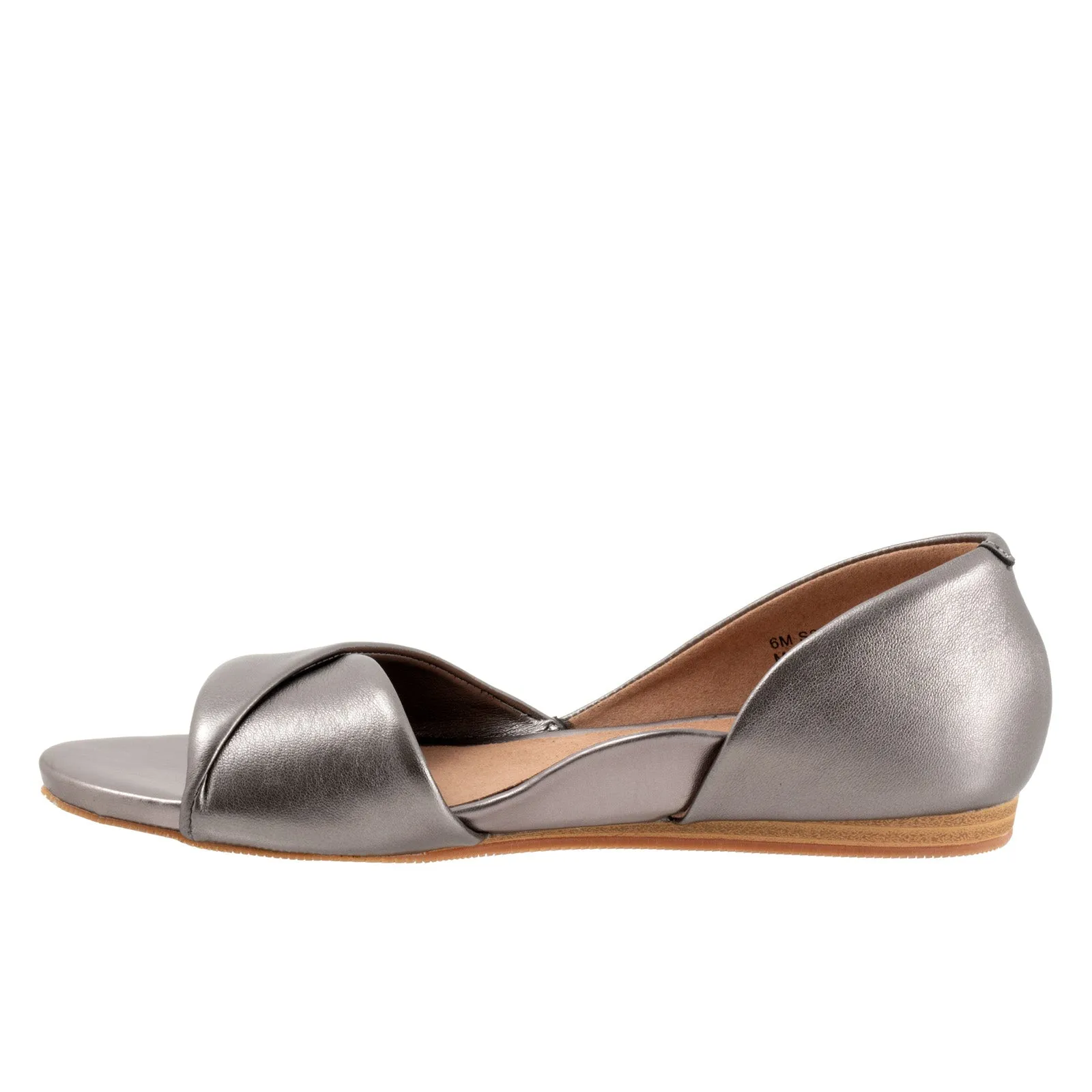 Softwalk Cypress S2307-043 Womens Gray Wide Leather Loafer Flats Shoes