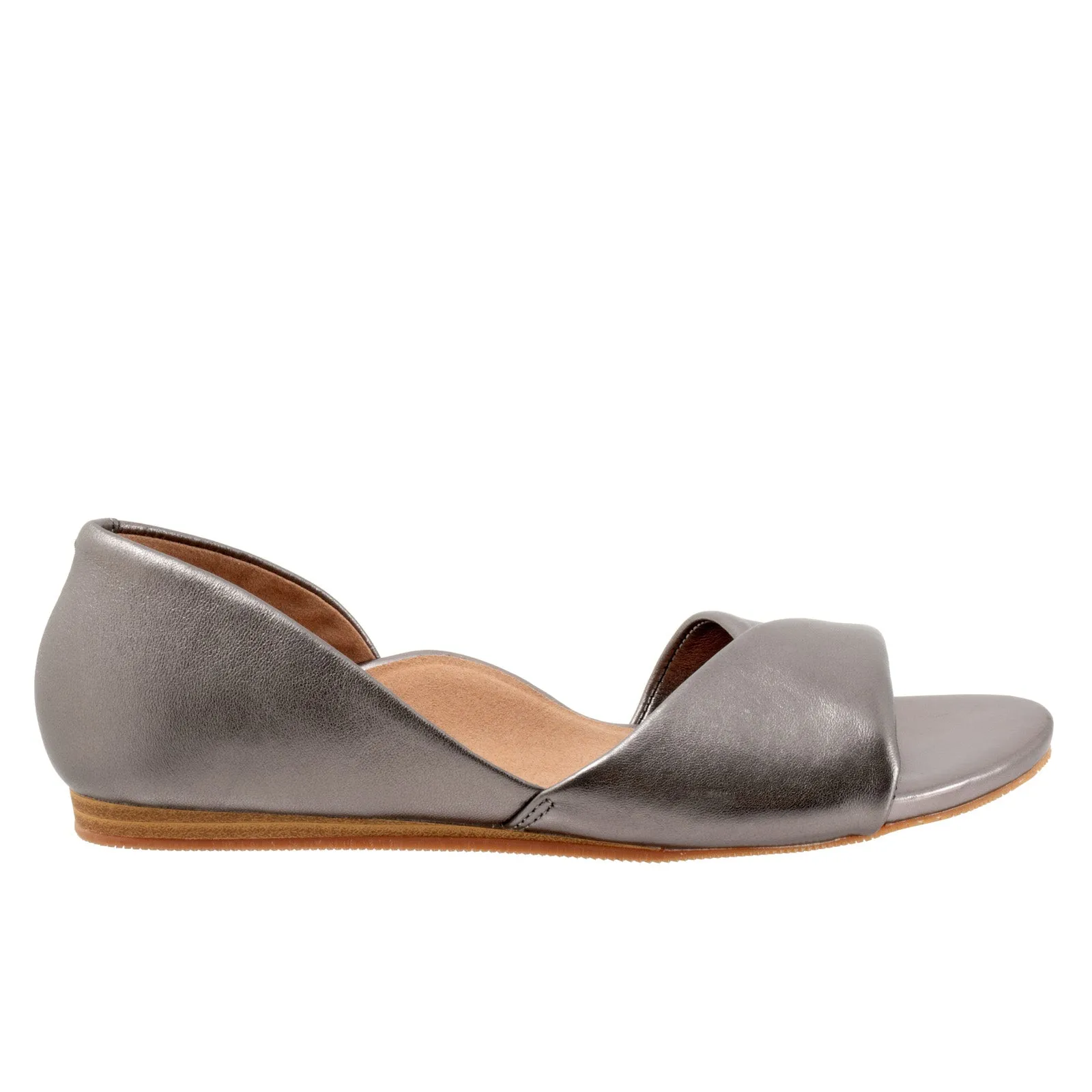 Softwalk Cypress S2307-043 Womens Gray Wide Leather Loafer Flats Shoes