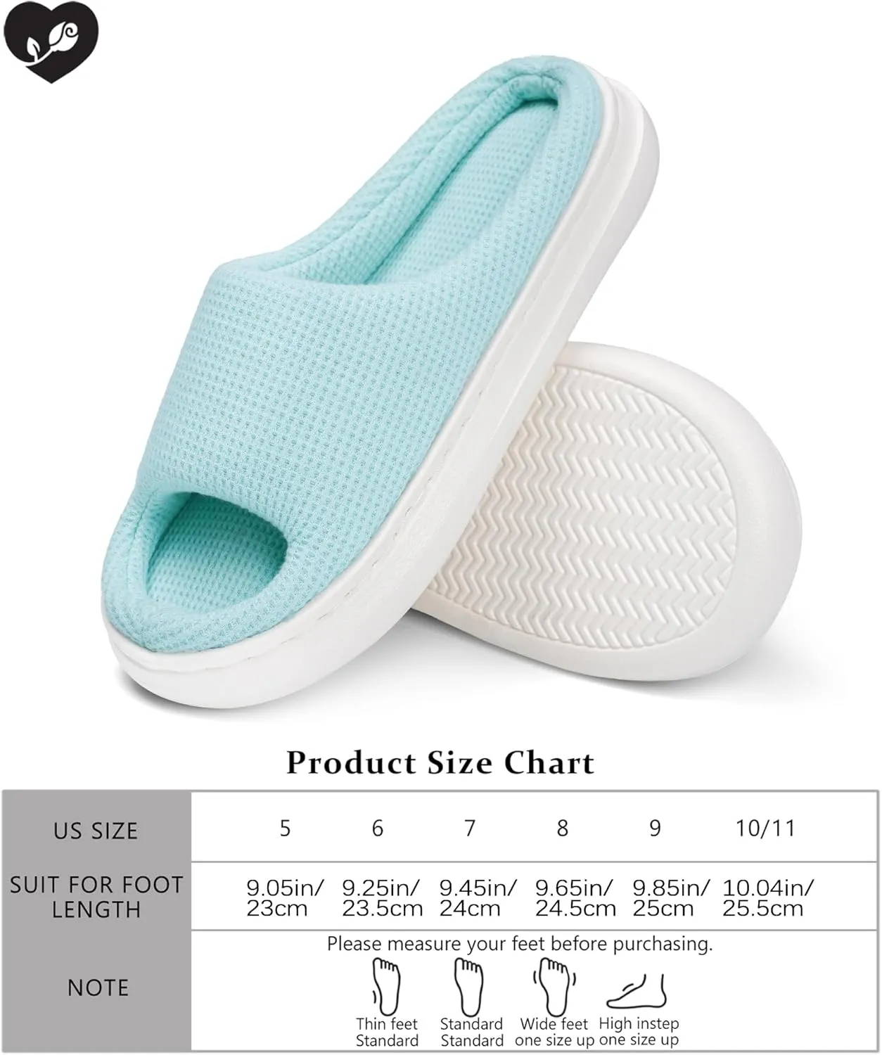SOULROSE Summer House Memory Foam Slippers Comfy Spa Bedroom Slides Women Cloud Lightweight Waffle Cozy Open Toe Indoor Outdoor Platform Shoes