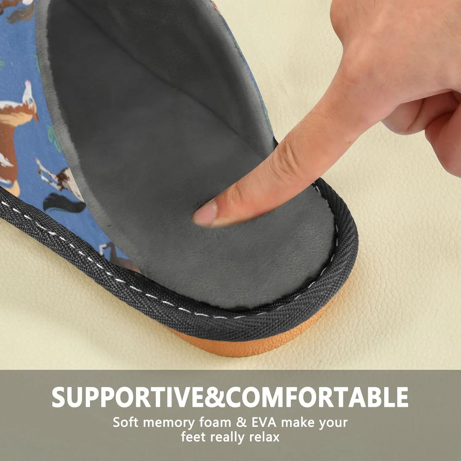 Spa Slippers Indoor House Fuzzy Slippers Soft Memory Foam Non-Slip Home Slipper Winter Shoes For Bedroom Hotel Travel 4-11