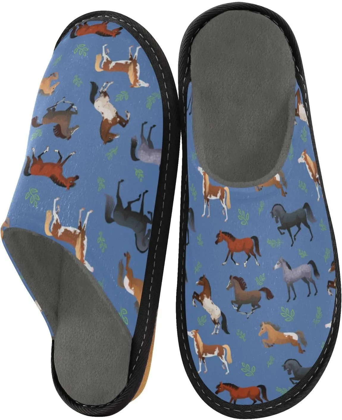 Spa Slippers Indoor House Fuzzy Slippers Soft Memory Foam Non-Slip Home Slipper Winter Shoes For Bedroom Hotel Travel 4-11