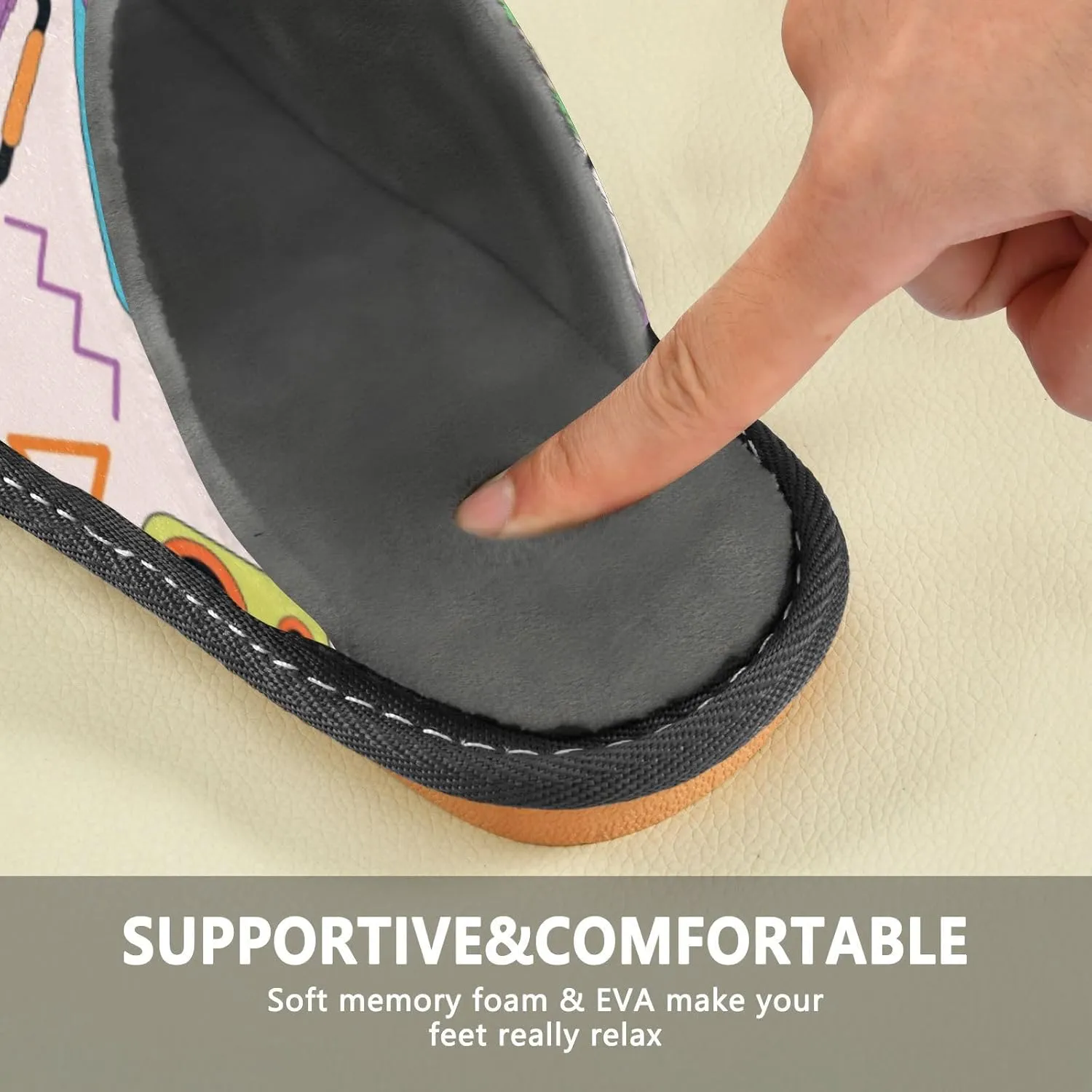Spa Slippers Indoor House Fuzzy Slippers Soft Memory Foam Non-Slip Home Slipper Winter Shoes For Bedroom Hotel Travel 4-11