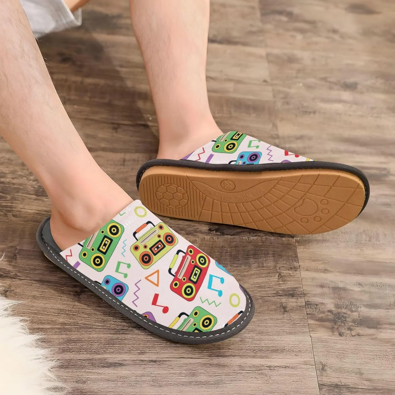 Spa Slippers Indoor House Fuzzy Slippers Soft Memory Foam Non-Slip Home Slipper Winter Shoes For Bedroom Hotel Travel 4-11
