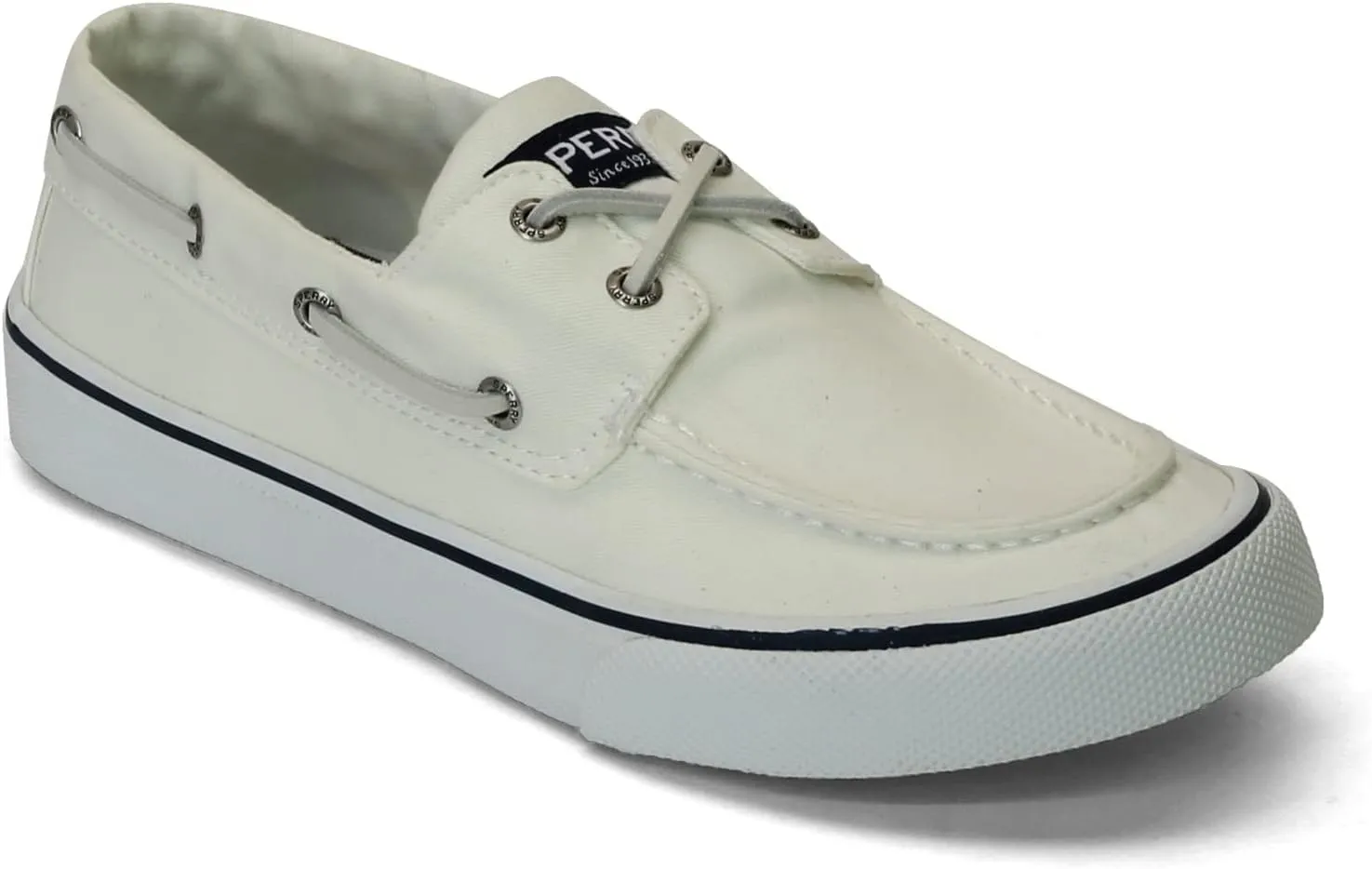 Sperry Men's Bahama II Boat Shoe, White, 6