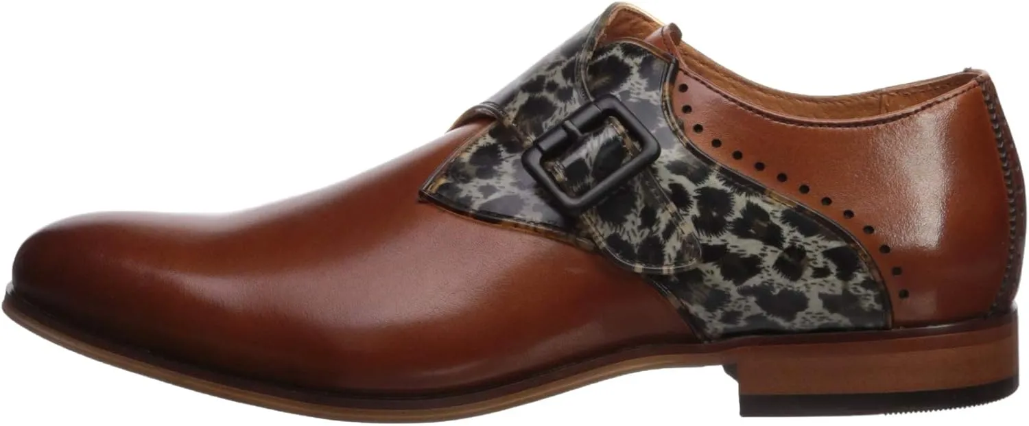 STACY ADAMS Men's Sutcliff Plain Toe Monk Strap Loafer
