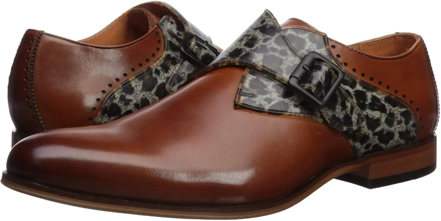 STACY ADAMS Men's Sutcliff Plain Toe Monk Strap Loafer