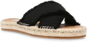 Steve Madden Womens Zelina Canvas Espadrille Slide Sandals
