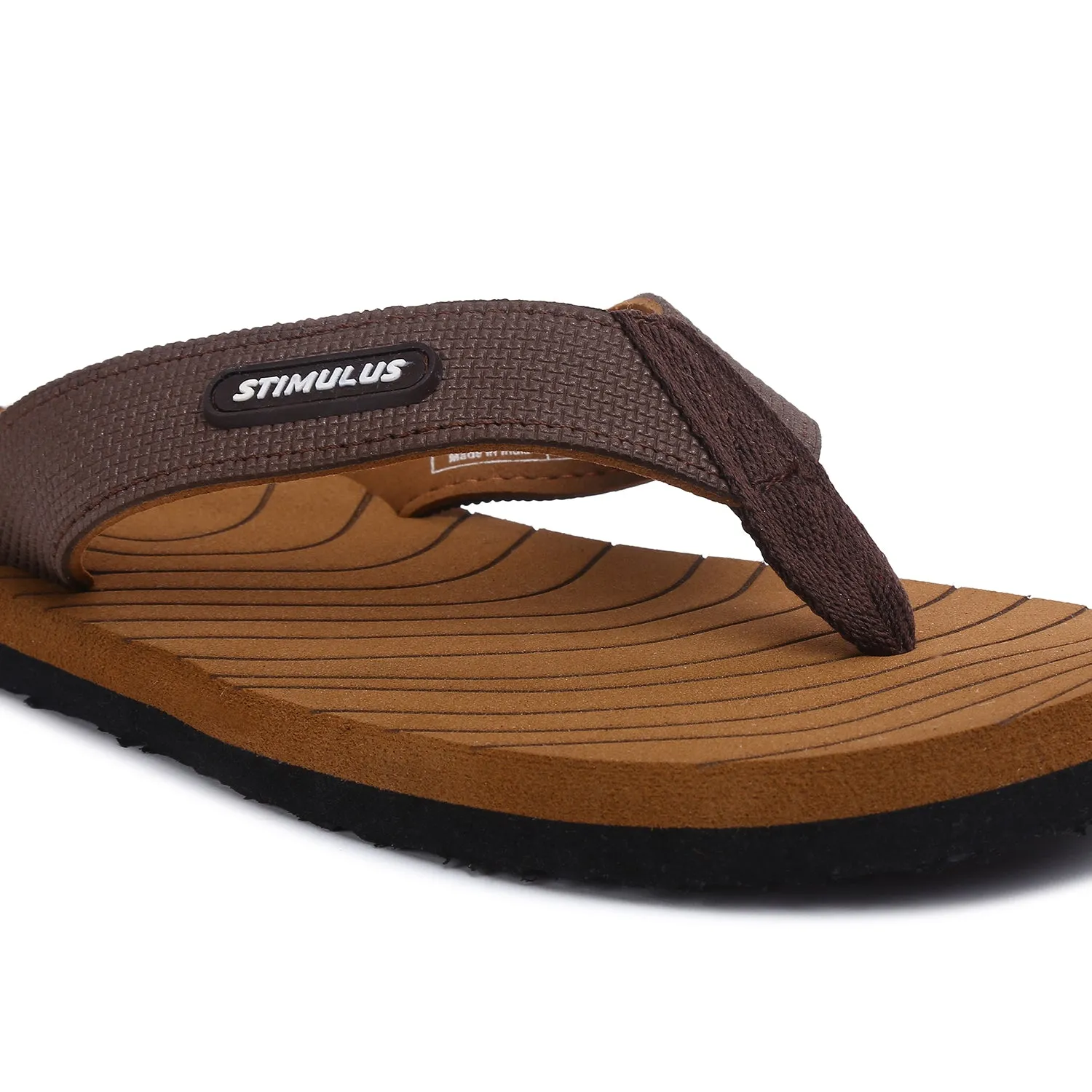 Stimulus FBSTG3004AP Brown Lightweight Washable Dailywear Durable Flip Flops For Men