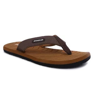 Stimulus FBSTG3004AP Brown Lightweight Washable Dailywear Durable Flip Flops For Men