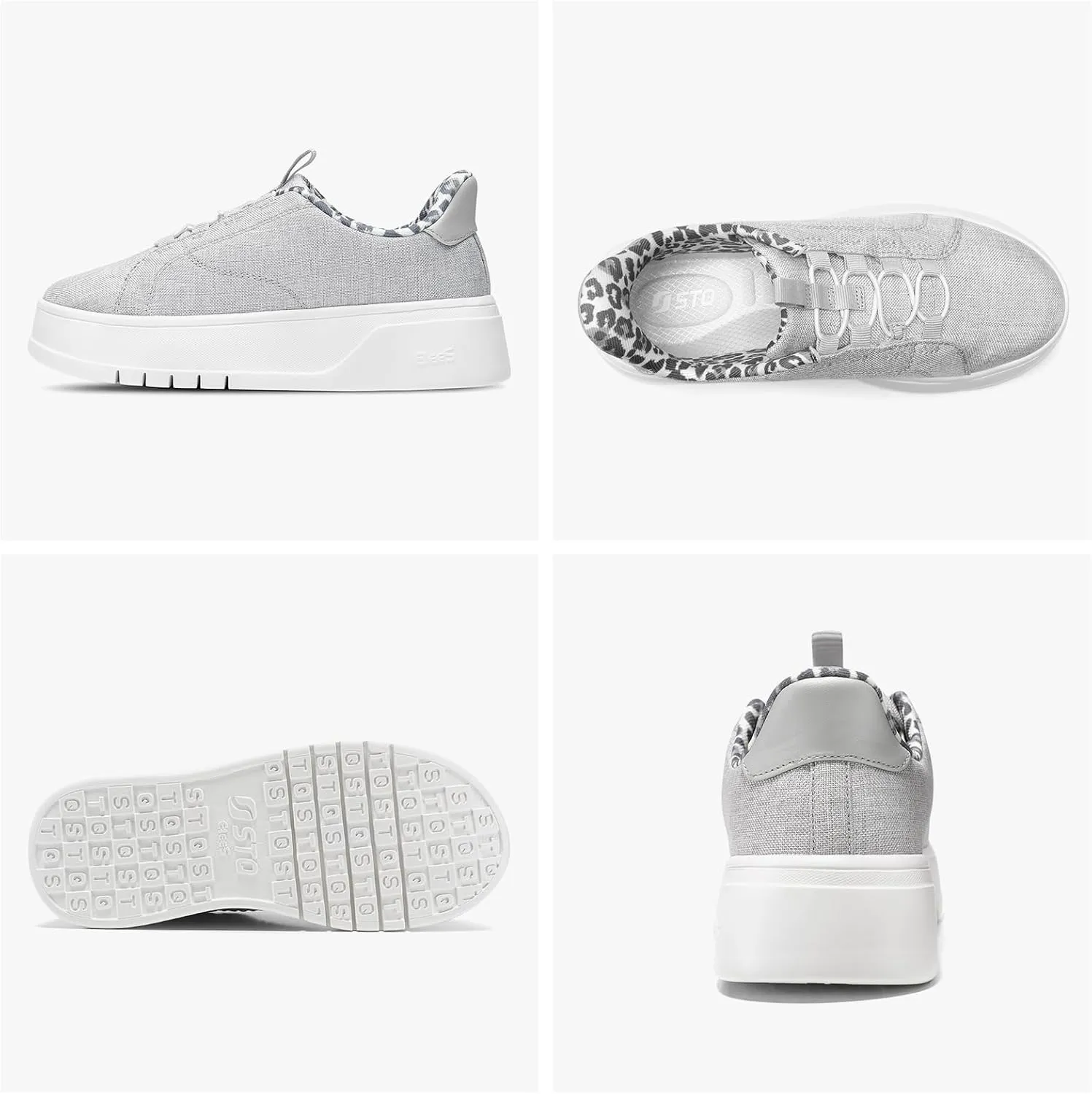STQ Slip On Platform Canvas Sneakers Breathable Comfortable Casual Shoes Non Slip Walking Sneakers