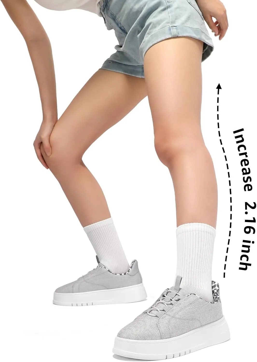 STQ Slip On Platform Canvas Sneakers Breathable Comfortable Casual Shoes Non Slip Walking Sneakers