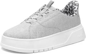 STQ Slip On Platform Canvas Sneakers Breathable Comfortable Casual Shoes Non Slip Walking Sneakers
