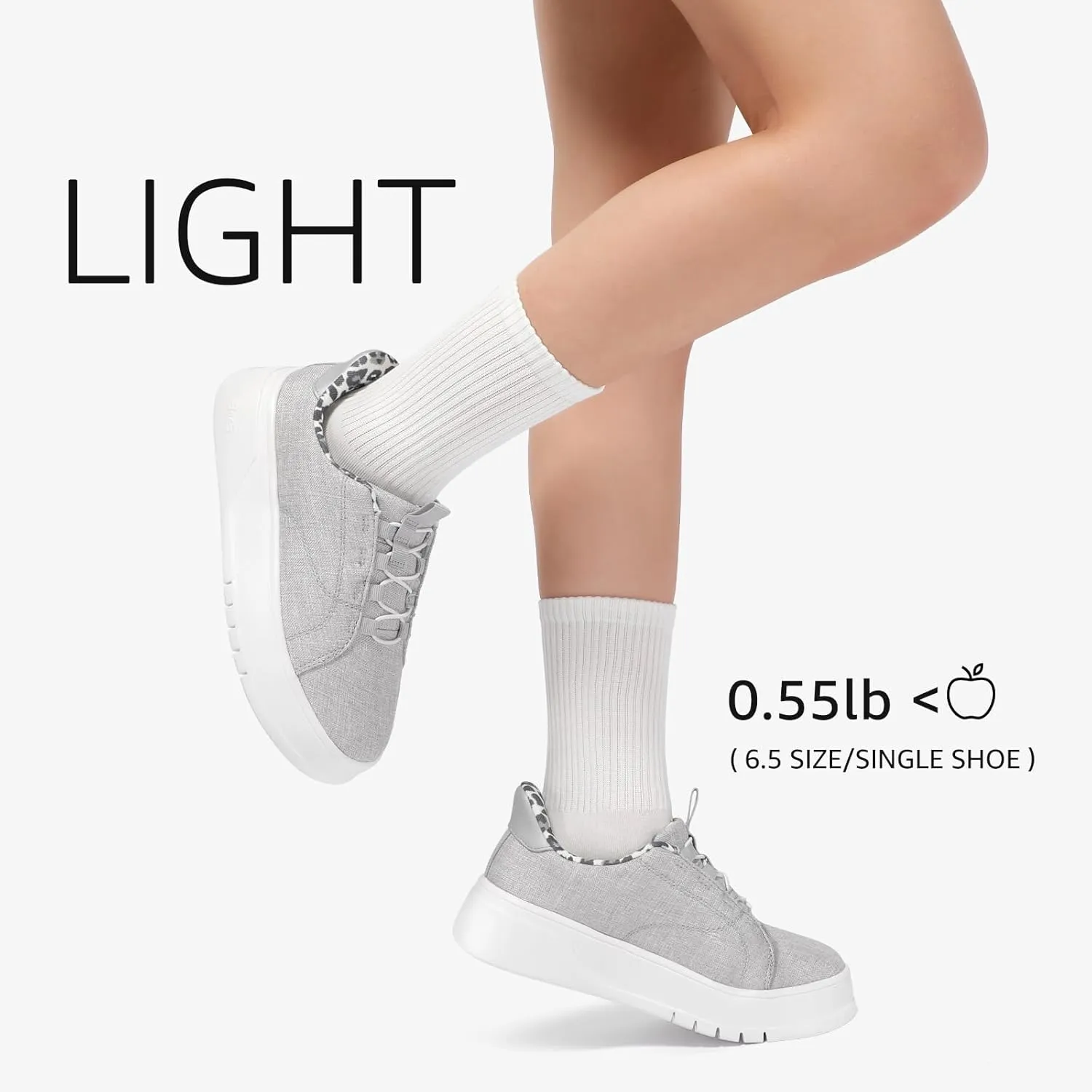 STQ Slip On Platform Canvas Sneakers Breathable Comfortable Casual Shoes Non Slip Walking Sneakers
