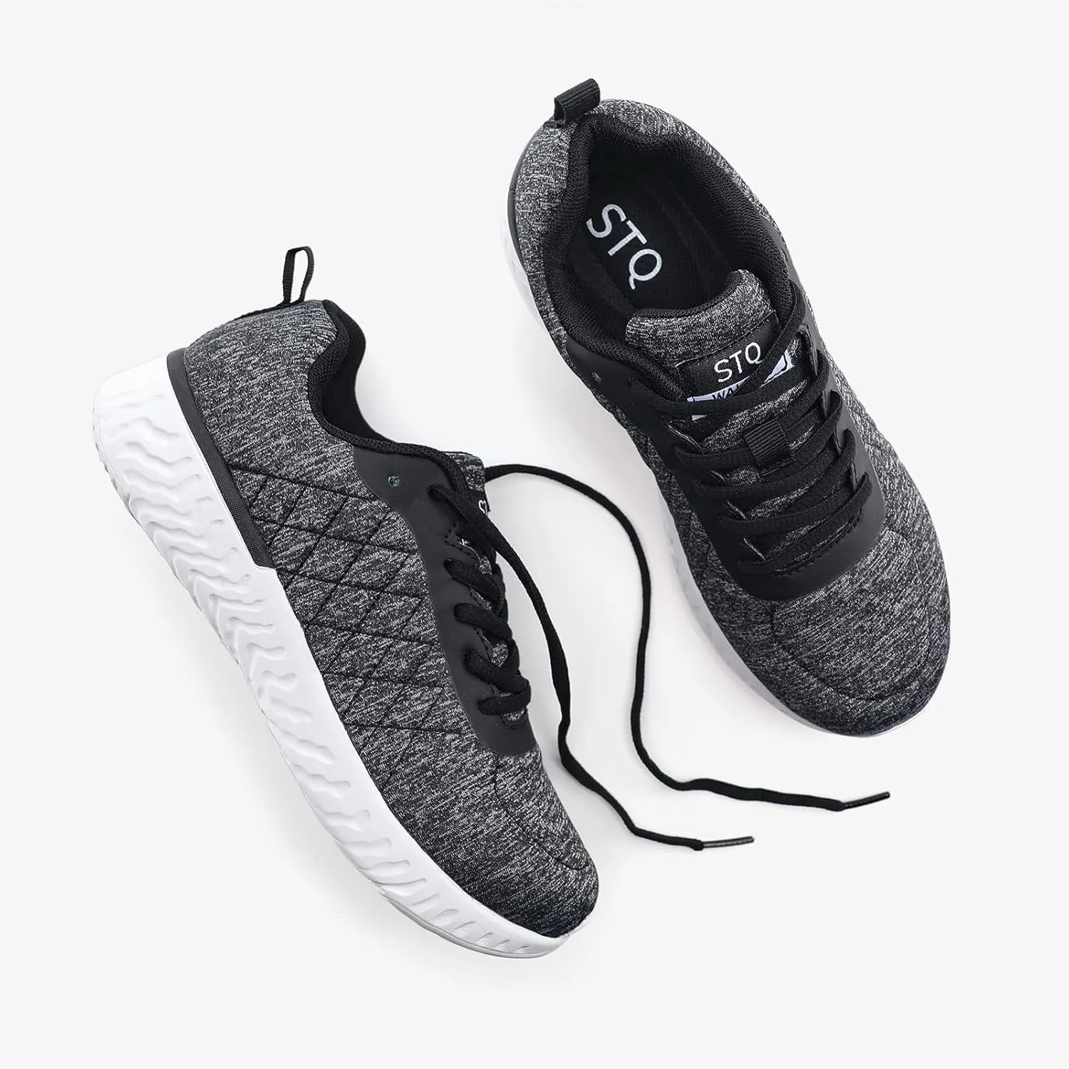 STQ Walking Shoes for Women Lace Up Lightweight Tennis Shoes