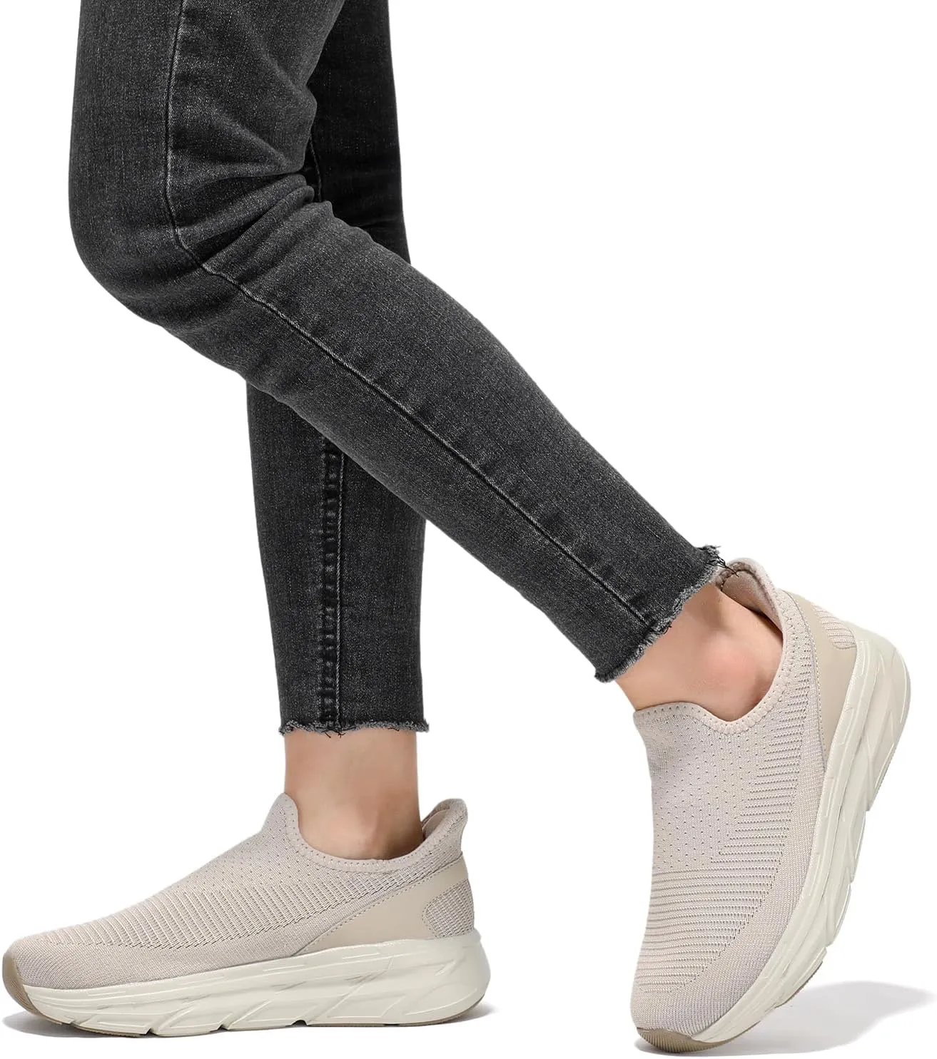 STQ Womens Slip on Shoes Breathable Lightweight Orthopedic Walking Shoes Workout Gym Sports Athletic Sneakers