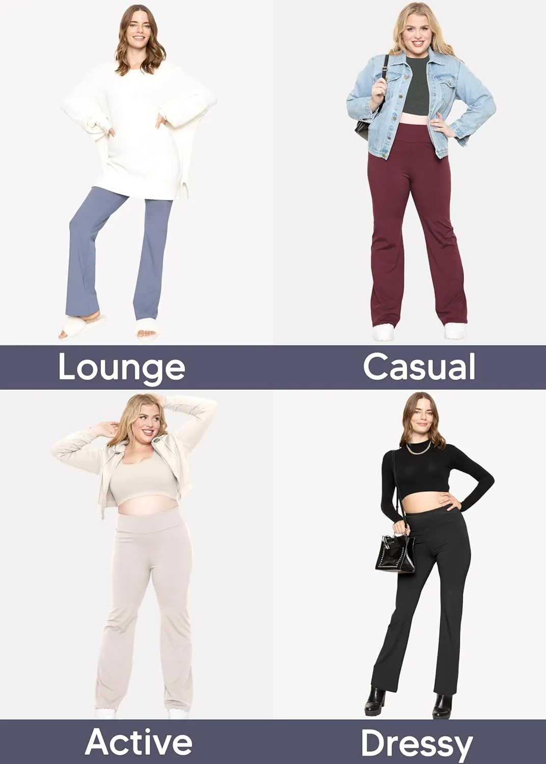 STRETCH IS COMFORT Women Plus Size High Waist Ultra Flex Capri and Full-Length Bootcut Yoga Pants | Comfy Leggings | XL-7X