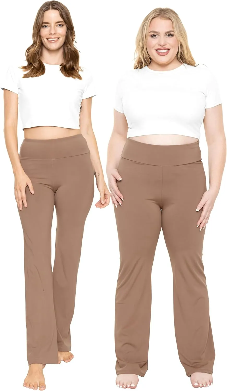 STRETCH IS COMFORT Women Plus Size High Waist Ultra Flex Capri and Full-Length Bootcut Yoga Pants | Comfy Leggings | XL-7X