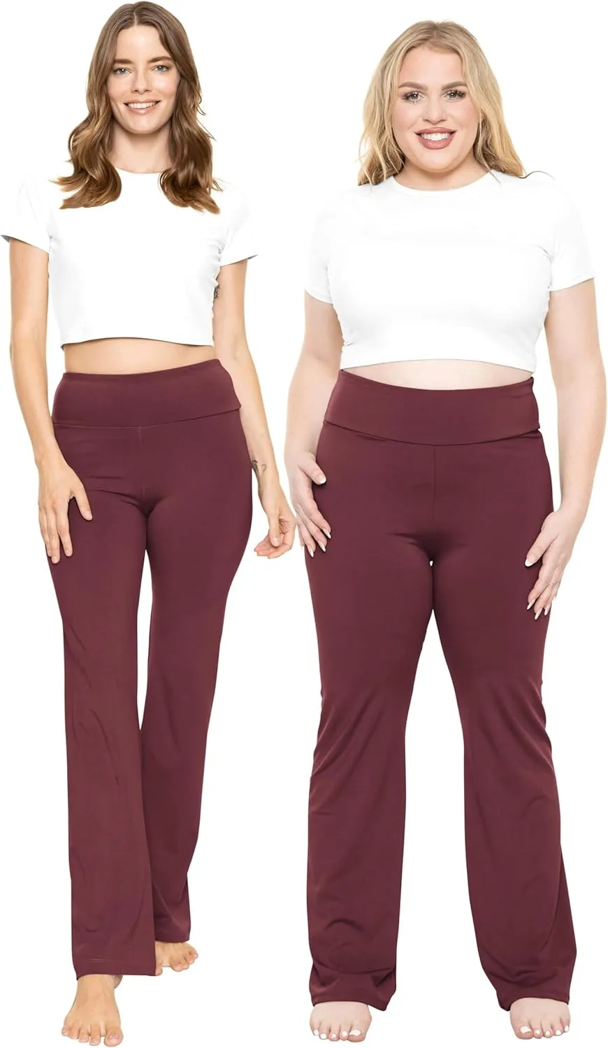 STRETCH IS COMFORT Women Plus Size High Waist Ultra Flex Capri and Full-Length Bootcut Yoga Pants | Comfy Leggings | XL-7X